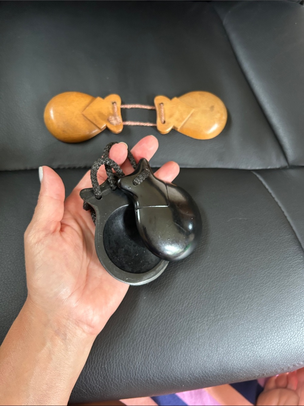 Two pair Castanets with Cord -